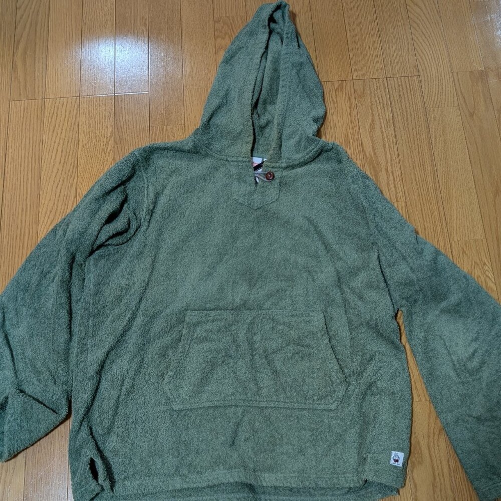 Birdwell Beach Britches Terrycloth Green Hoodie Surfing Baja 2XL